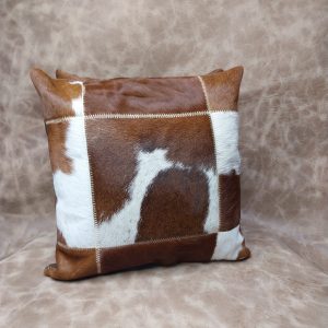 funda cojín cuero con pelo 40x40 cm aprox.