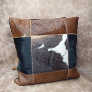 Funda cojín 45x45 cm aprox cuero vacuno