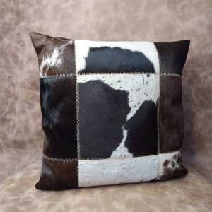 Funda cojín 45x45 cm aprox cuero vacuno