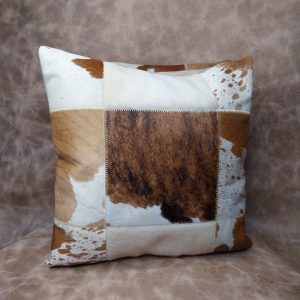 Funda cojín 45x45 cm aprox cuero vacuno